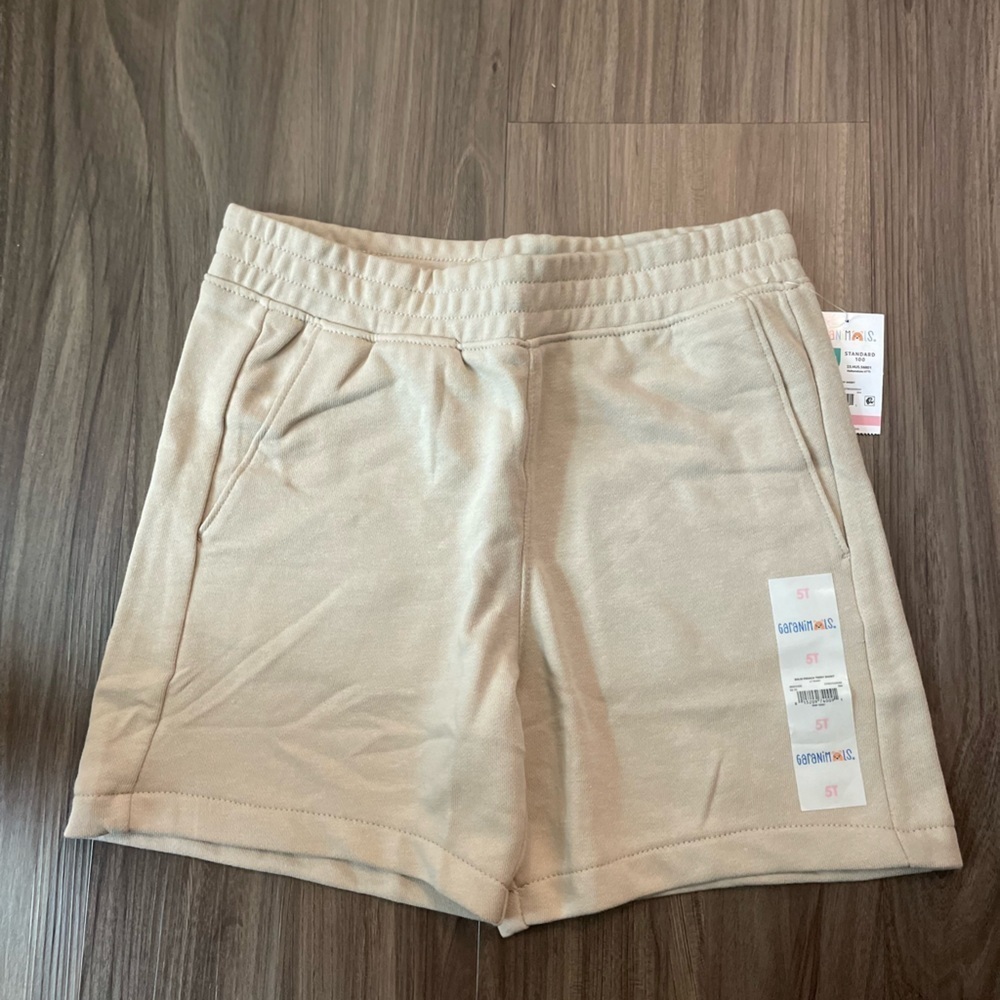Garanimals Boys Terry French Cotton Light Khaki Shorts size 5T-NWT